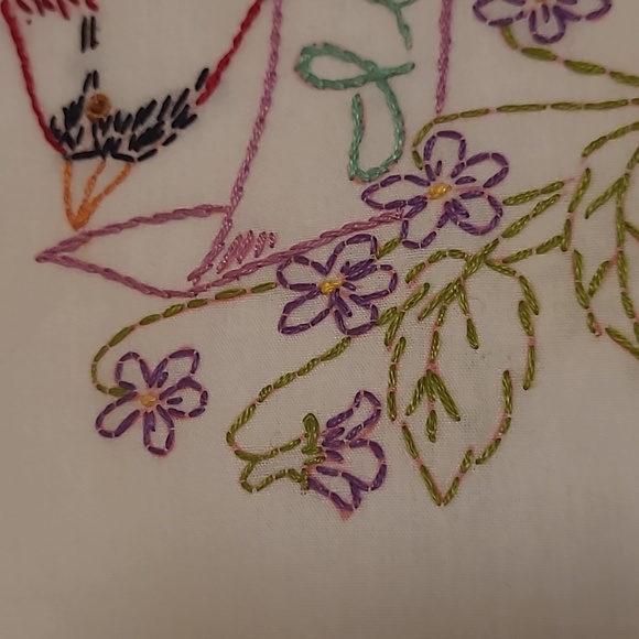 Vintage Hand Stitched Illinois State Bird & Flower - Picture 4 of 16